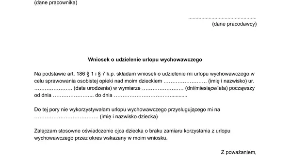 Urlop wychowawczy: dokumenty i terminy. Złóż wniosek bezbłędnie!