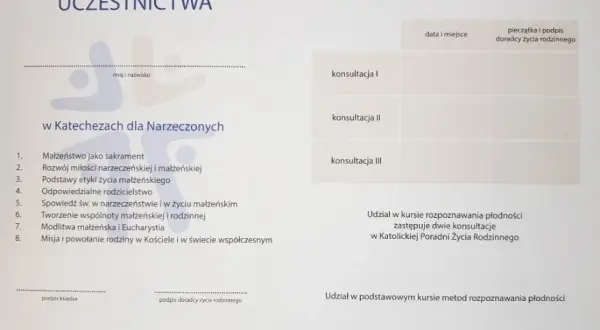 Ślub kościelny: Zaświadczenie z poradni życia rodzinnego bez stresu